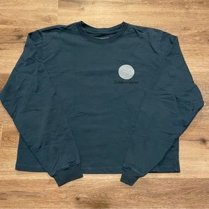 Outdoor Voices Cropped Crewneck - size M Blue Lagoon
